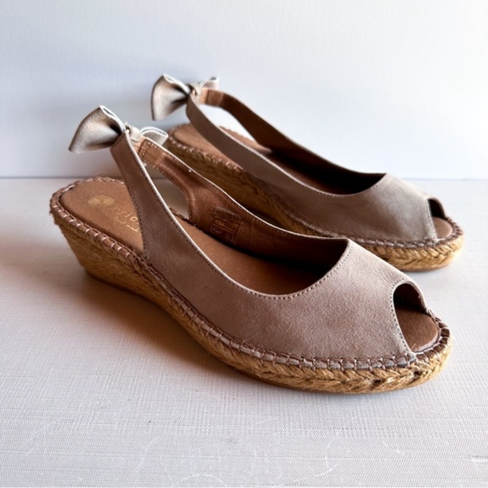 Eric Michael Tan and Cream Espadrille Slip-Ons